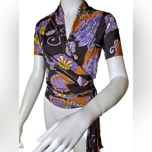 Floral Wrap Top SP Suzana Peric